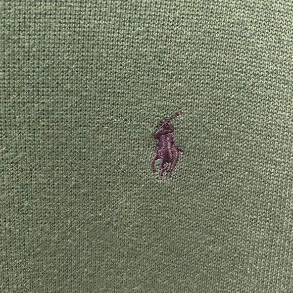 Polo Ralph Lauren Boys Quarter Zip Sweater Pullover Dark Green large 14/16 - Picture 3 of 5